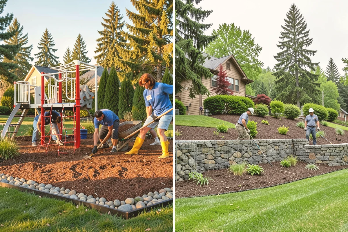 Playground Turf Installation in Milton, King County, WA - Excavate and prep the play area