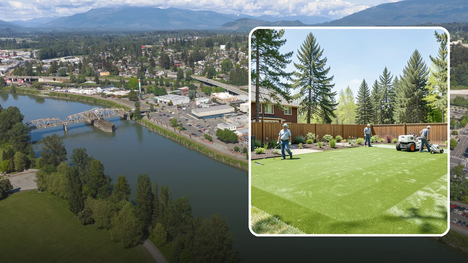 Playground Turf Installation in Mount Vernon, Skagit County, WA - Safe, cushioned playground turf with impact padding for a soft, clean, all-weather play surface.