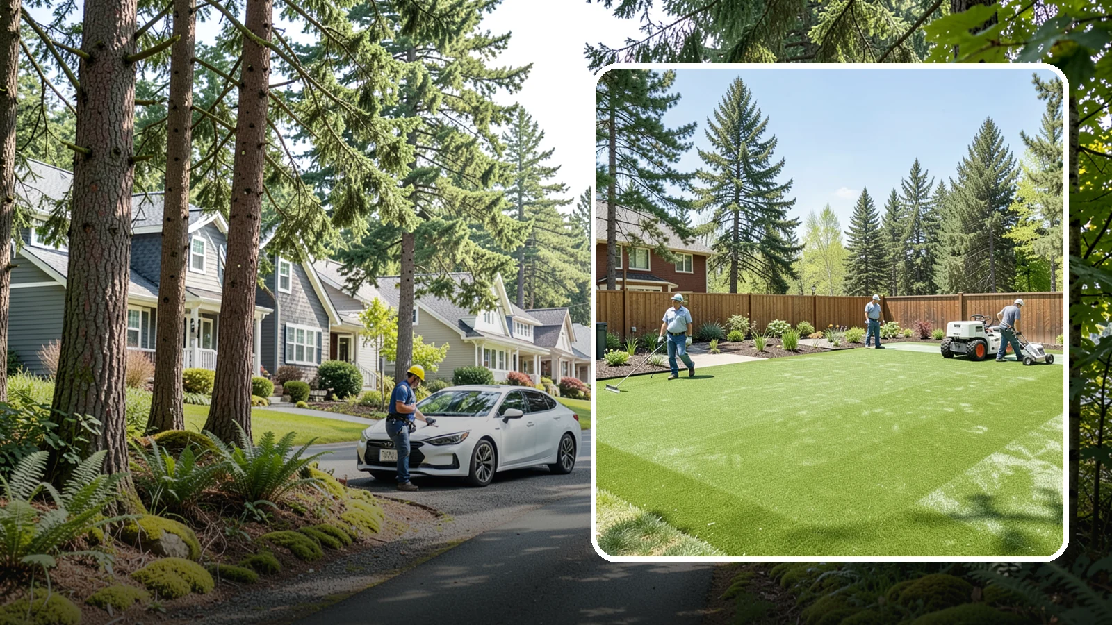 Playground Turf Installation in Normandy Park, King County, WA - Safe, cushioned playground turf with impact padding for a soft, clean, all-weather play surface.