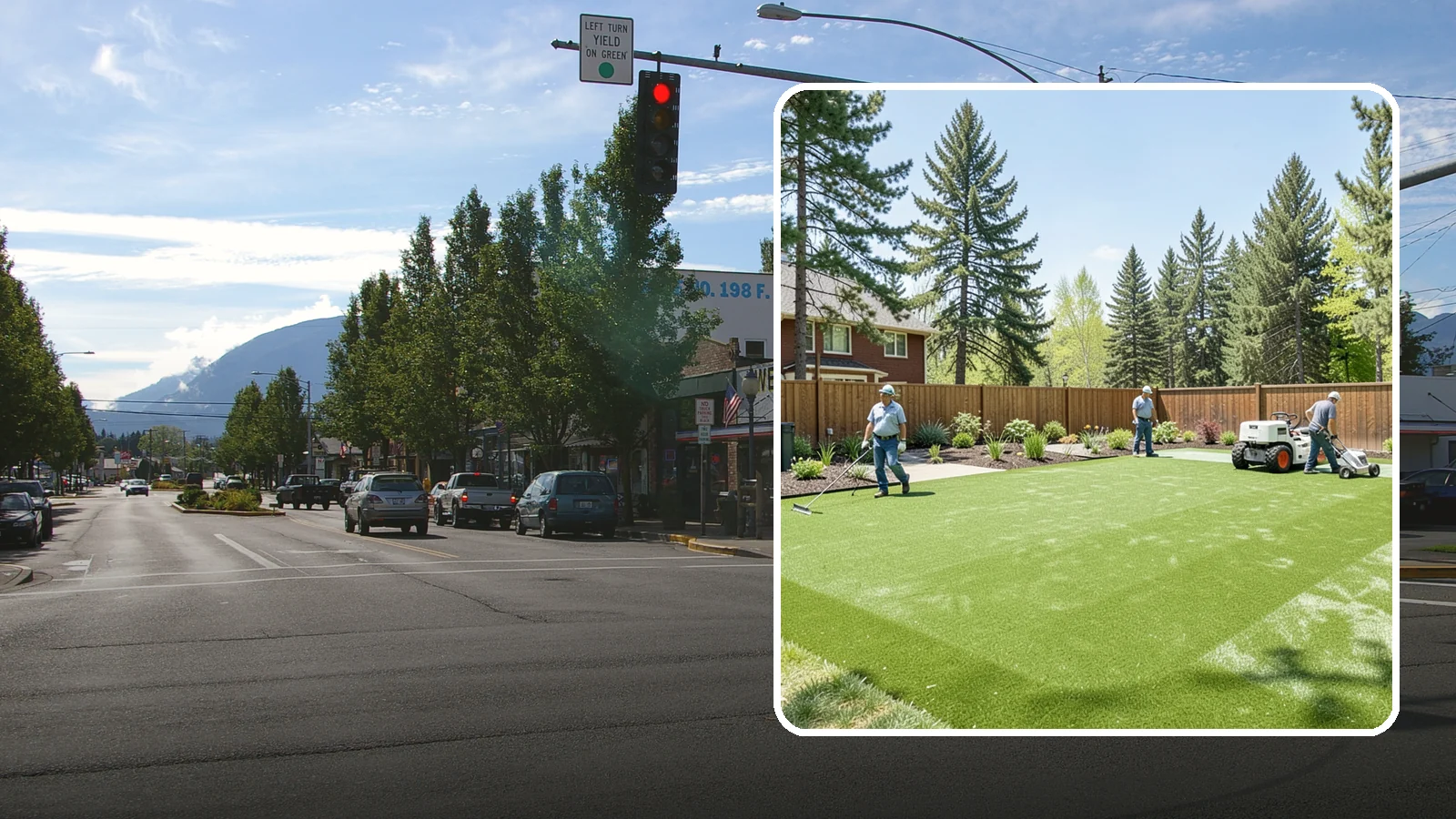 Playground Turf Installation in North Bend, King County, WA - Safe, cushioned playground turf with impact padding for a soft, clean, all-weather play surface.