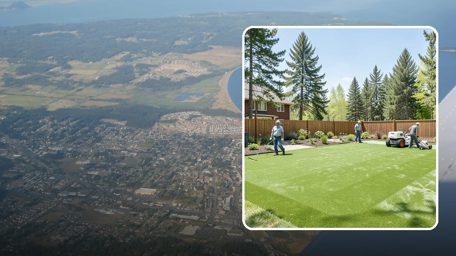 Playground Turf Installation in Oak Harbor, Island County, WA - Safe, cushioned playground turf with impact padding for a soft, clean, all-weather play surface.
