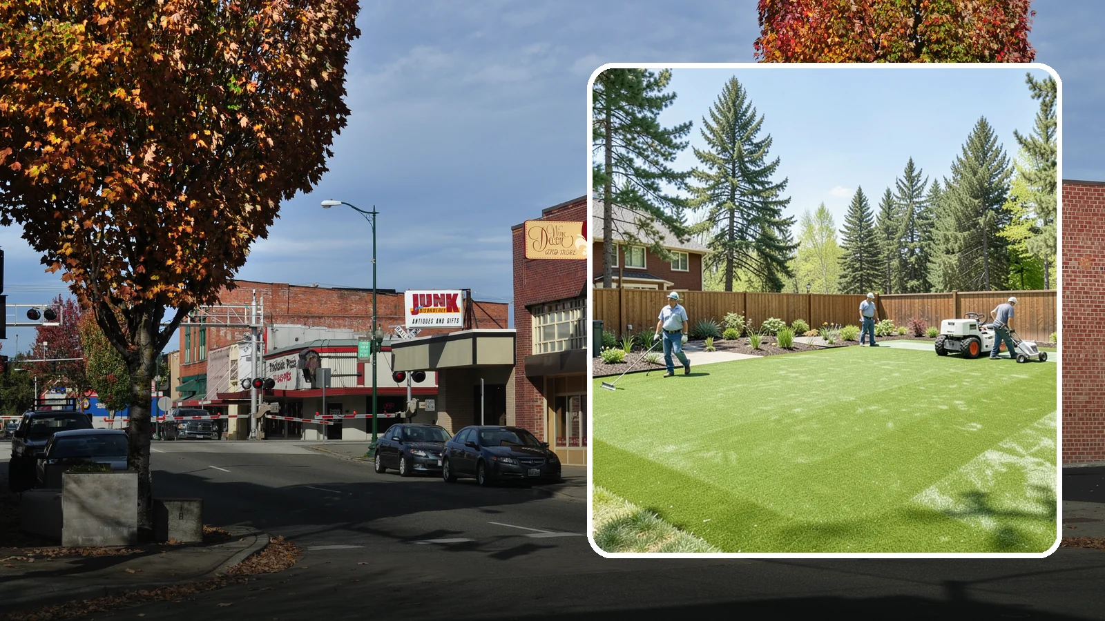 Playground Turf Installation in Puyallup, Pierce County, WA - Safe, cushioned playground turf with impact padding for a soft, clean, all-weather play surface.