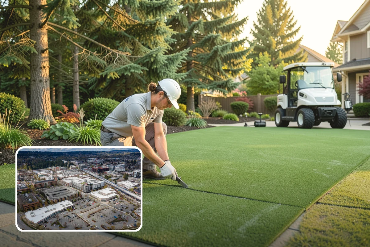Playground Turf Installation in Redmond, King County, WA - Soft, cushioned surface for falls