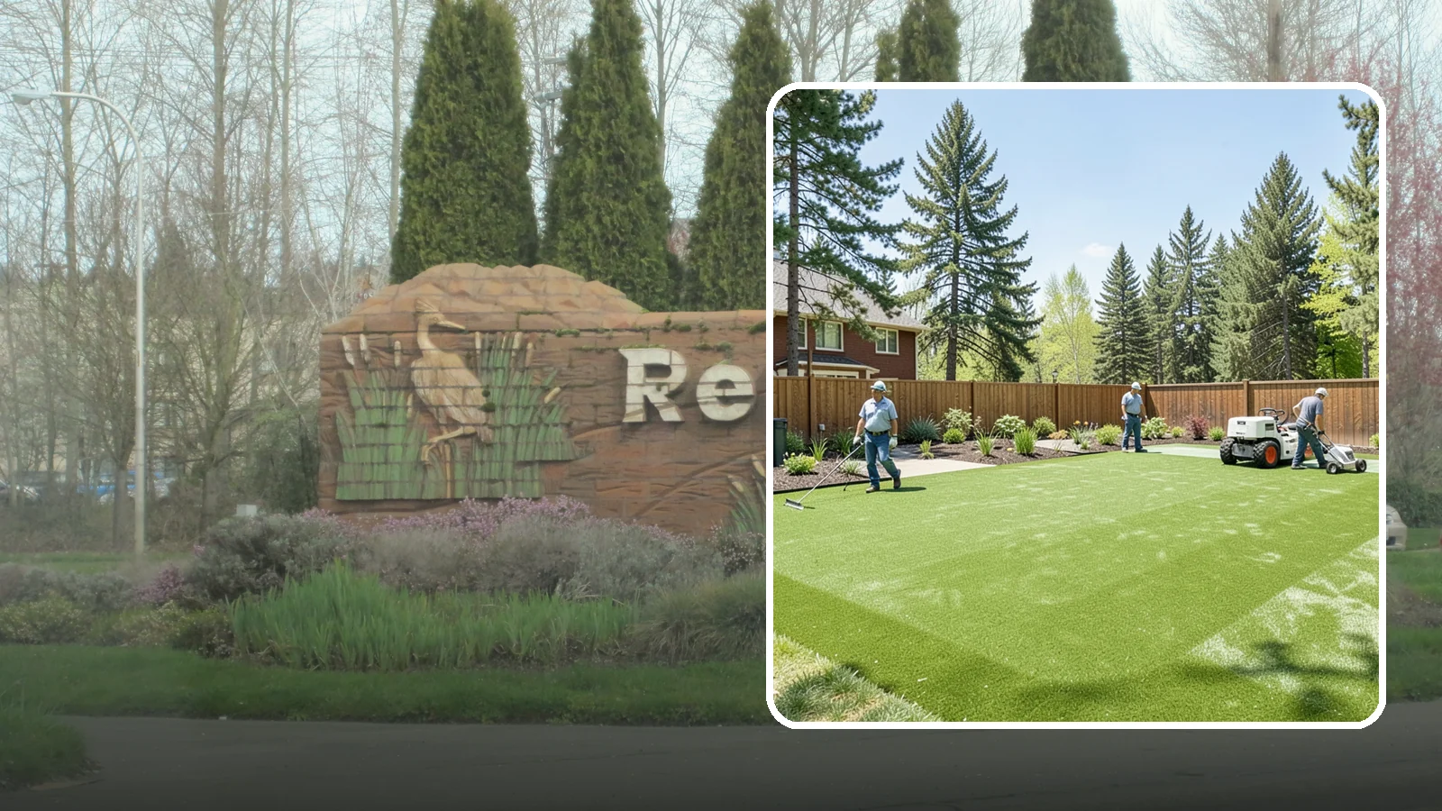 Playground Turf Installation in Renton, King County, WA - Safe, cushioned playground turf with impact padding for a soft, clean, all-weather play surface.