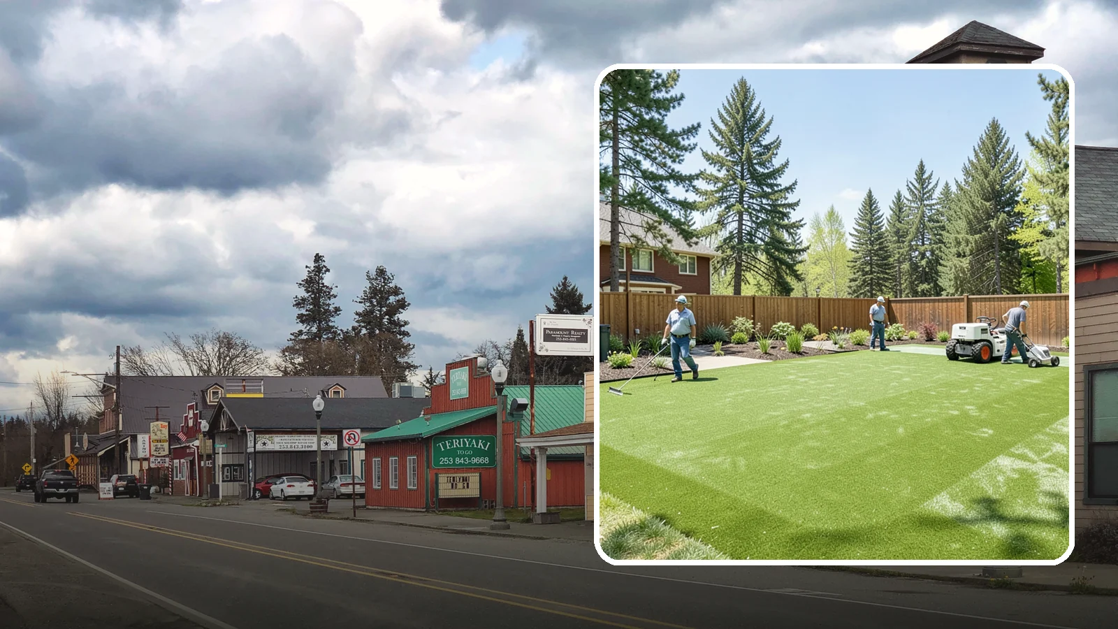 Playground Turf Installation in Roy, Pierce County, WA - Safe, cushioned playground turf with impact padding for a soft, clean, all-weather play surface.