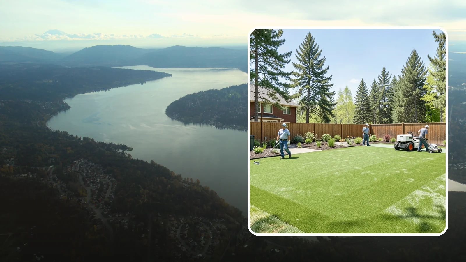 Playground Turf Installation in Sammamish, King County, WA - Safe, cushioned playground turf with impact padding for a soft, clean, all-weather play surface.