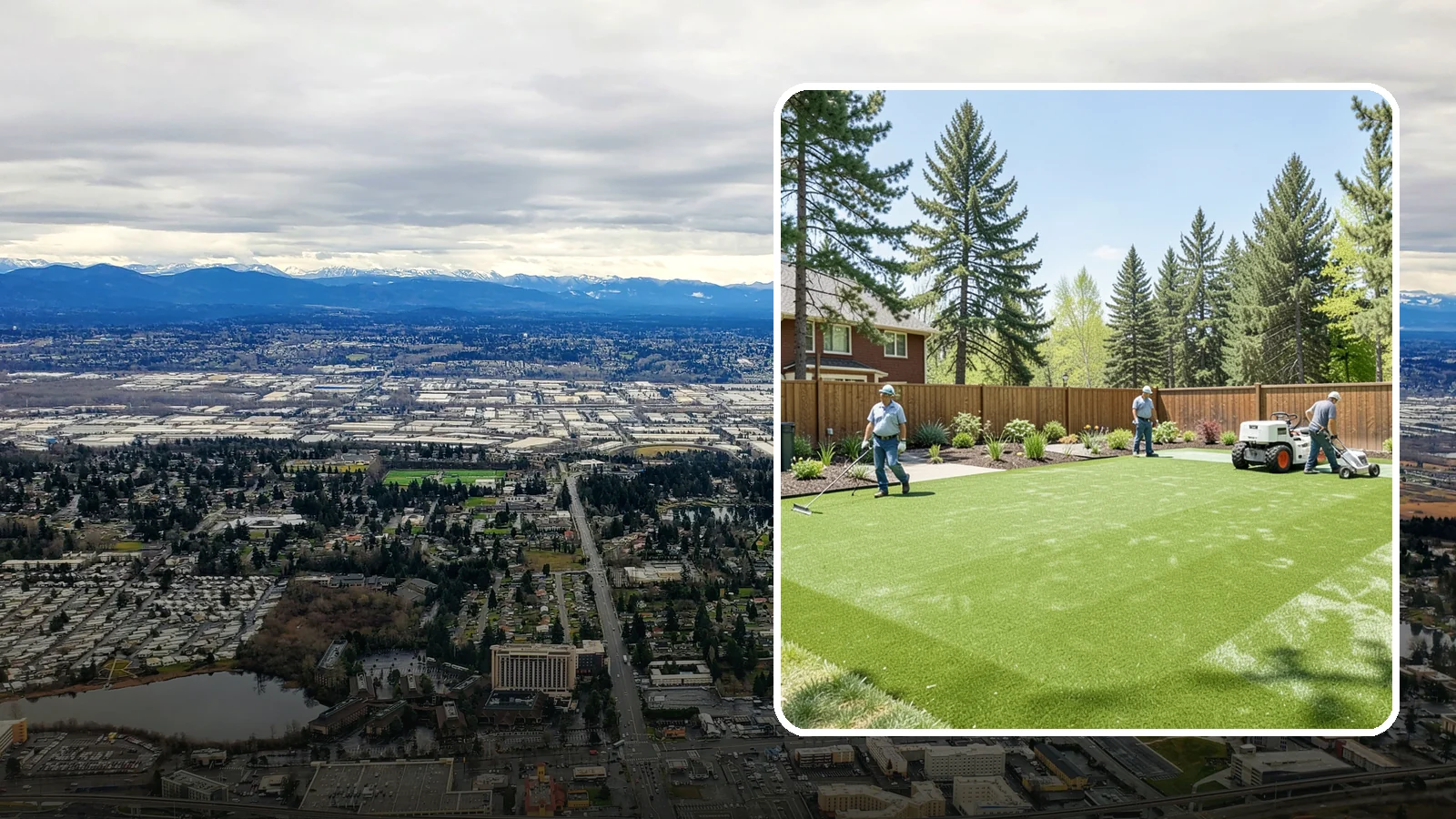 Playground Turf Installation in SeaTac, King County, WA - Safe, cushioned playground turf with impact padding for a soft, clean, all-weather play surface.