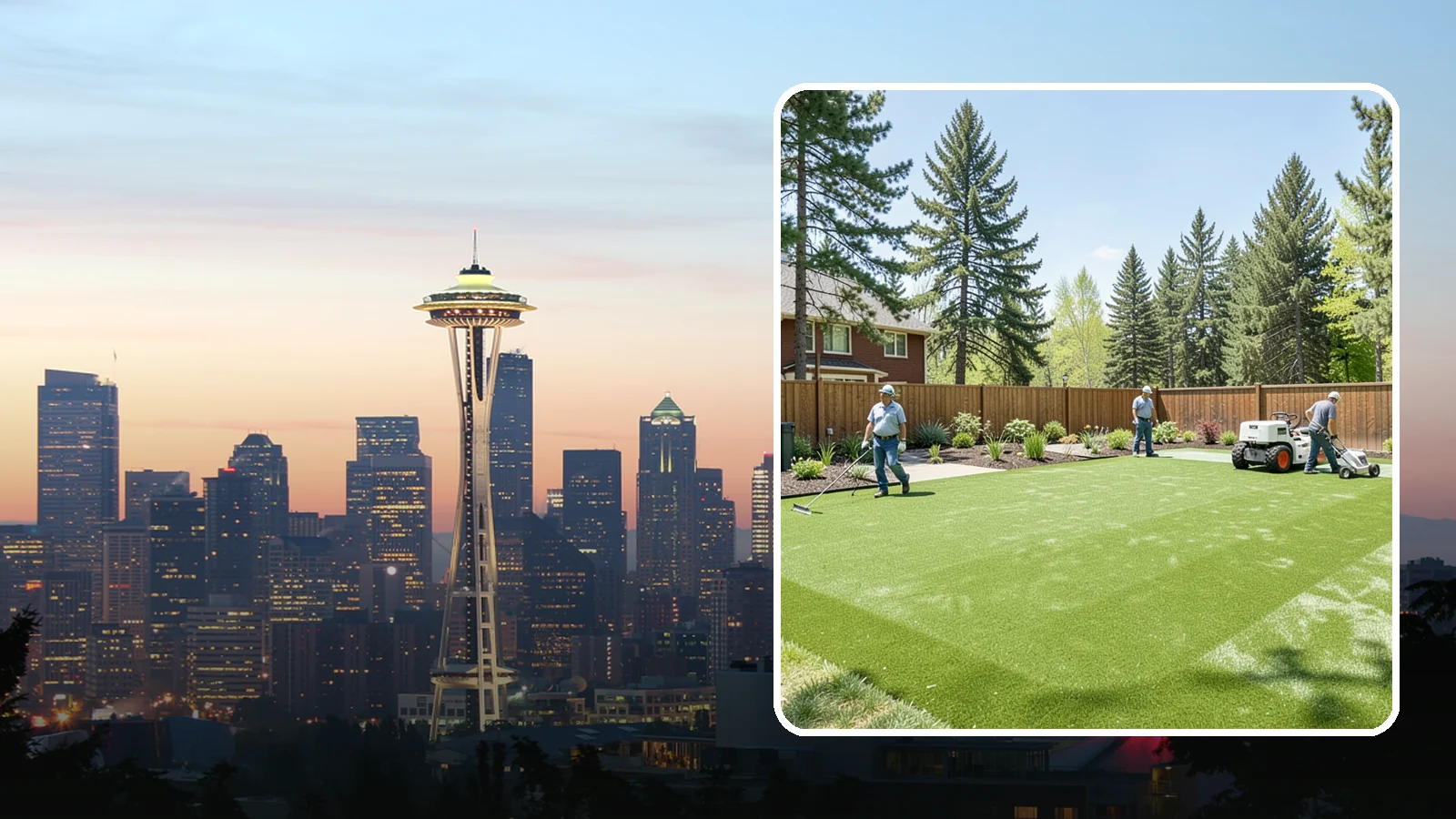 Playground Turf Installation in Seattle, King County, WA - Safe, cushioned playground turf with impact padding for a soft, clean, all-weather play surface.