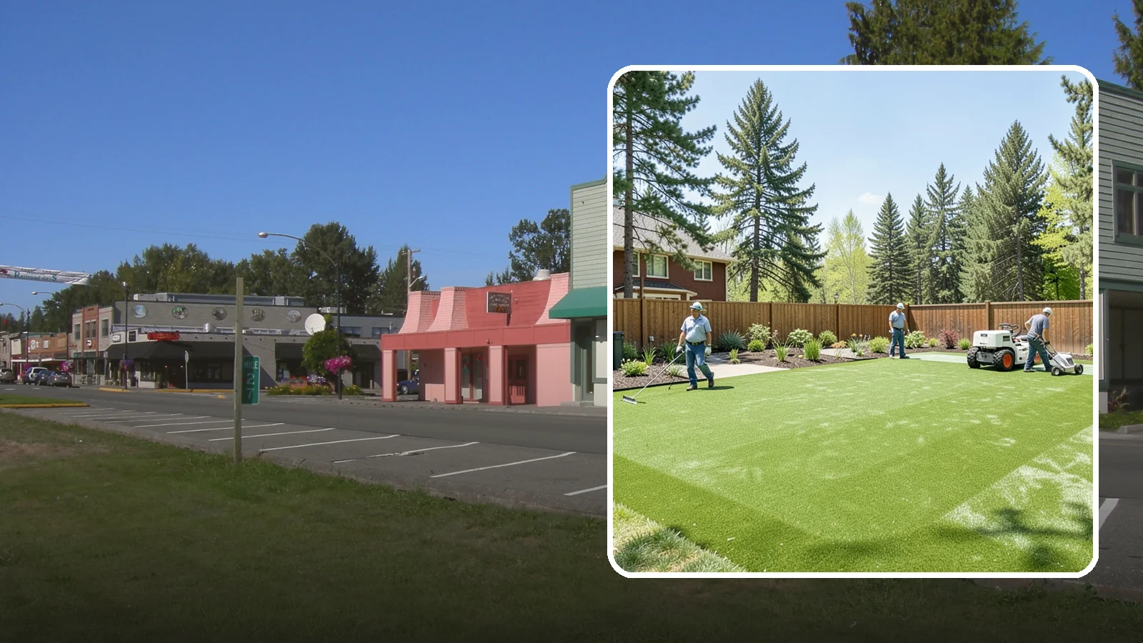 Playground Turf Installation in Snoqualmie, King County, WA - Safe, cushioned playground turf with impact padding for a soft, clean, all-weather play surface.