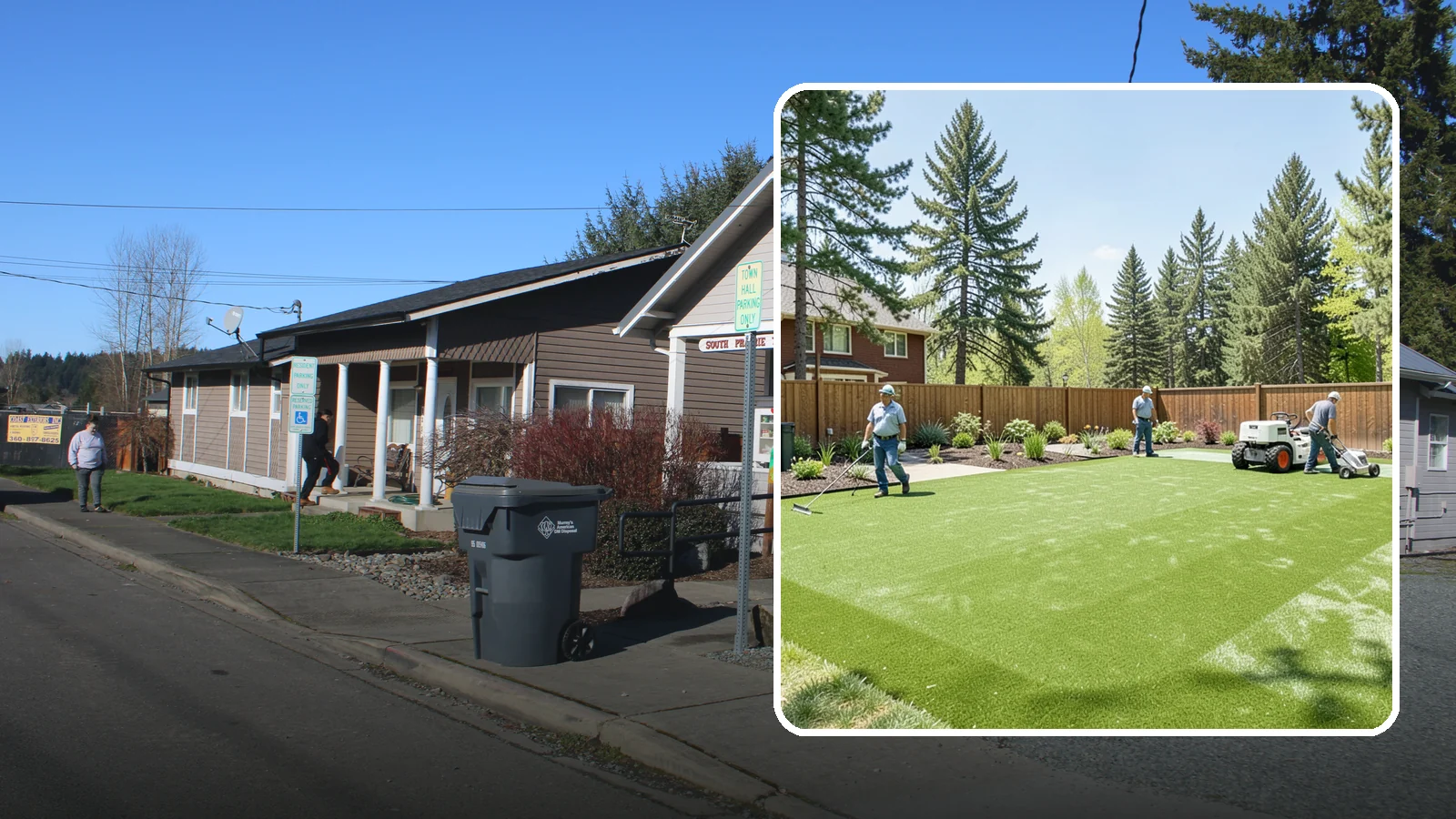 Playground Turf Installation in South Prairie, Pierce County, WA - Safe, cushioned playground turf with impact padding for a soft, clean, all-weather play surface.