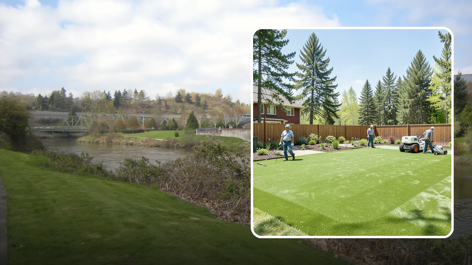 Playground Turf Installation in Tukwila, King County, WA - Safe, cushioned playground turf with impact padding for a soft, clean, all-weather play surface.