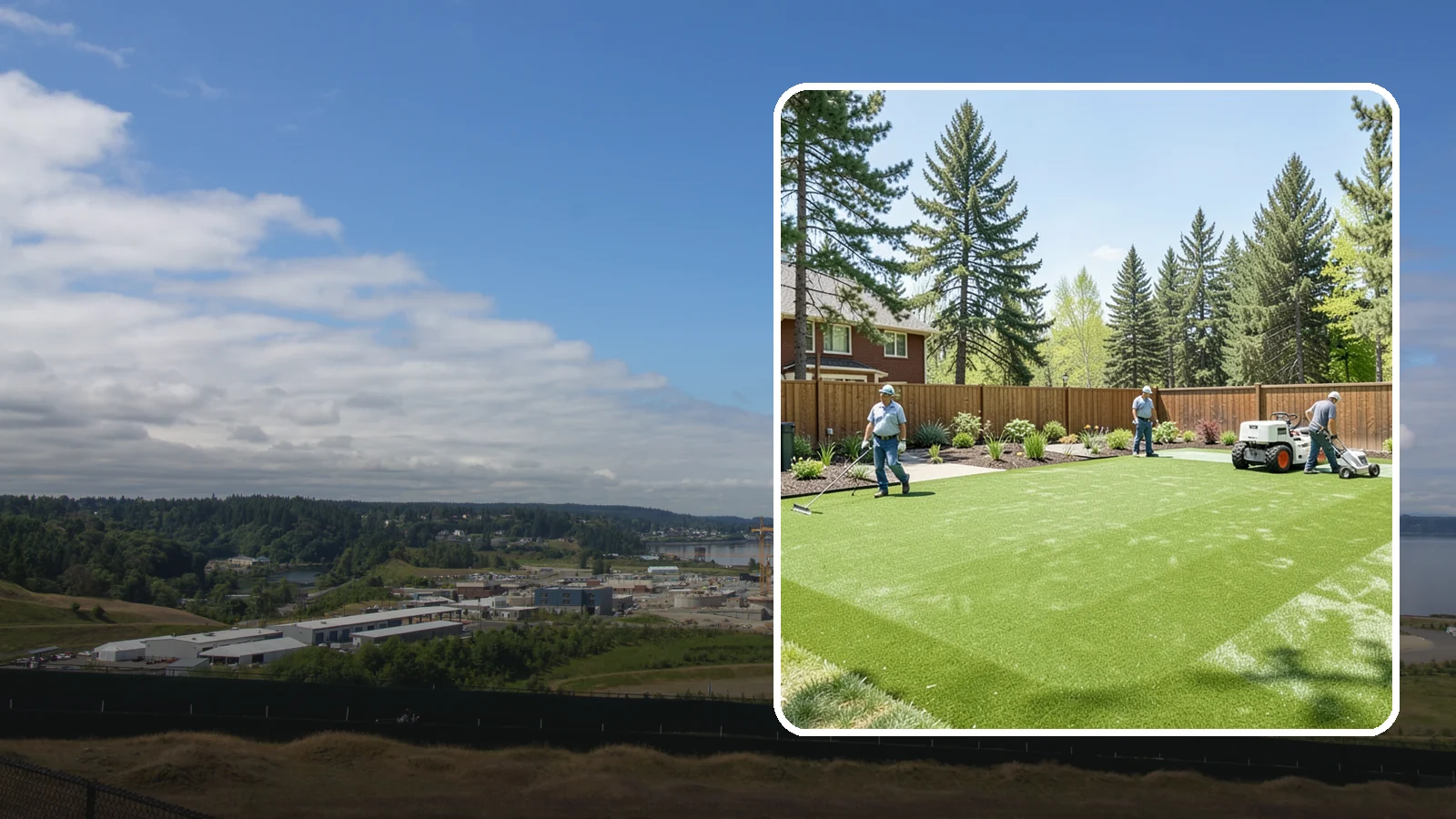 Playground Turf Installation in University Place, Pierce County, WA - Safe, cushioned playground turf with impact padding for a soft, clean, all-weather play surface.