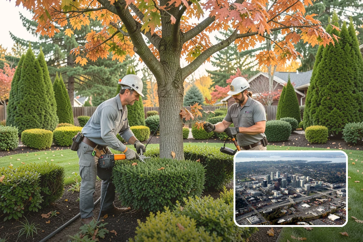 Plum Tree Pruning in Bellevue, King County, WA - Summer timing reduces silver leaf risk