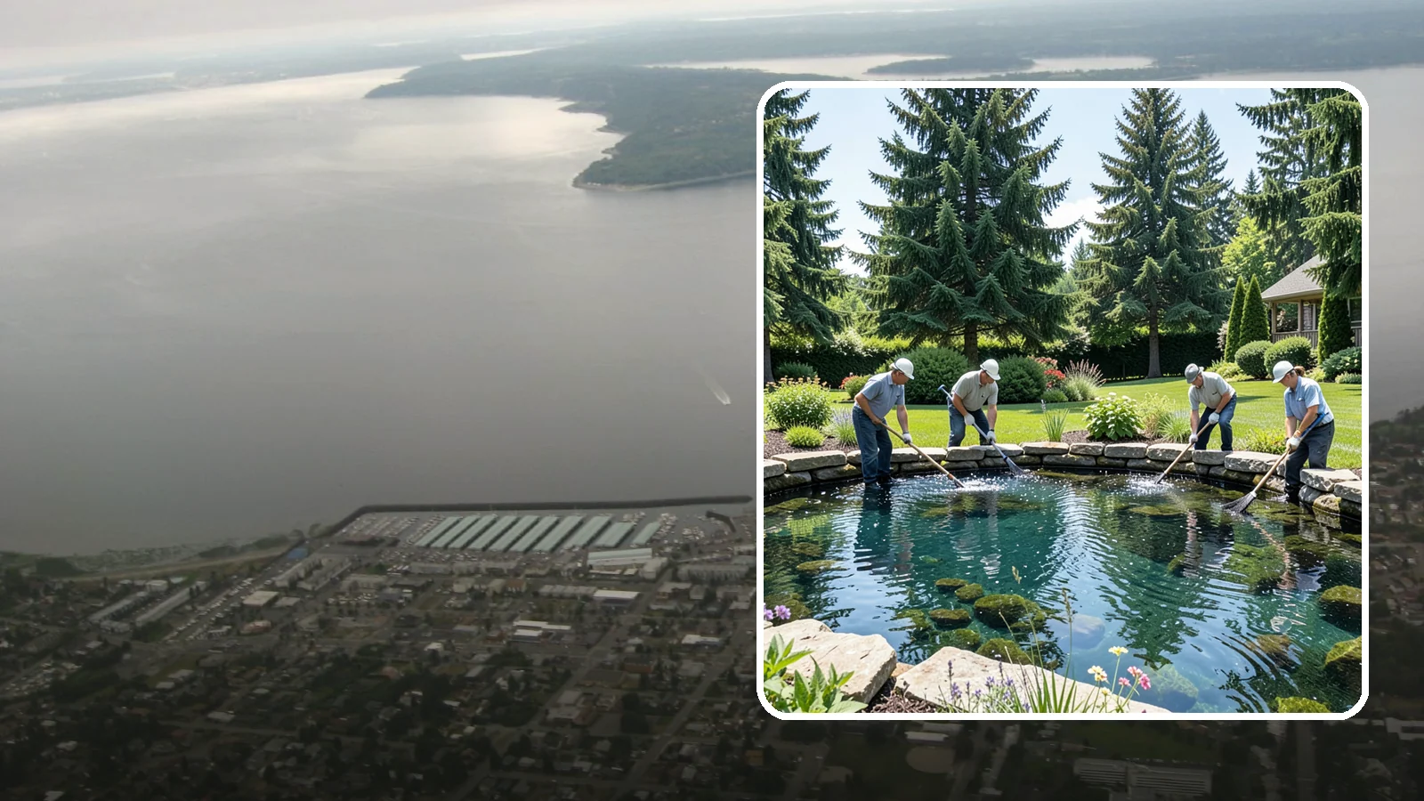 Pond Cleaning in Des Moines, King County, WA - Deep pond cleanouts that remove muck, algae, and debris to restore clear, healthy water.