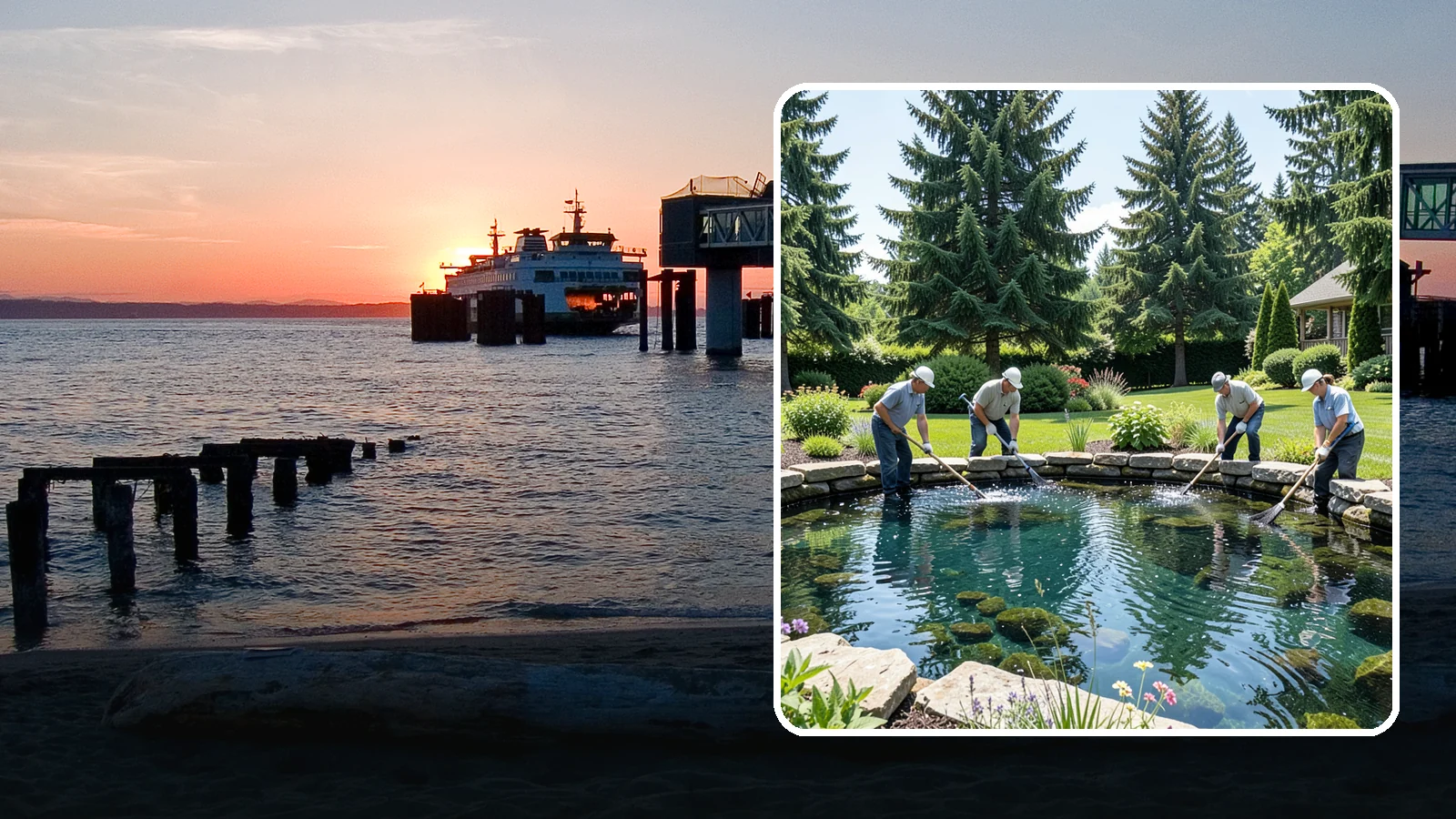 Pond Cleaning in Edmonds, Snohomish County, WA - Deep pond cleanouts that remove muck, algae, and debris to restore clear, healthy water.