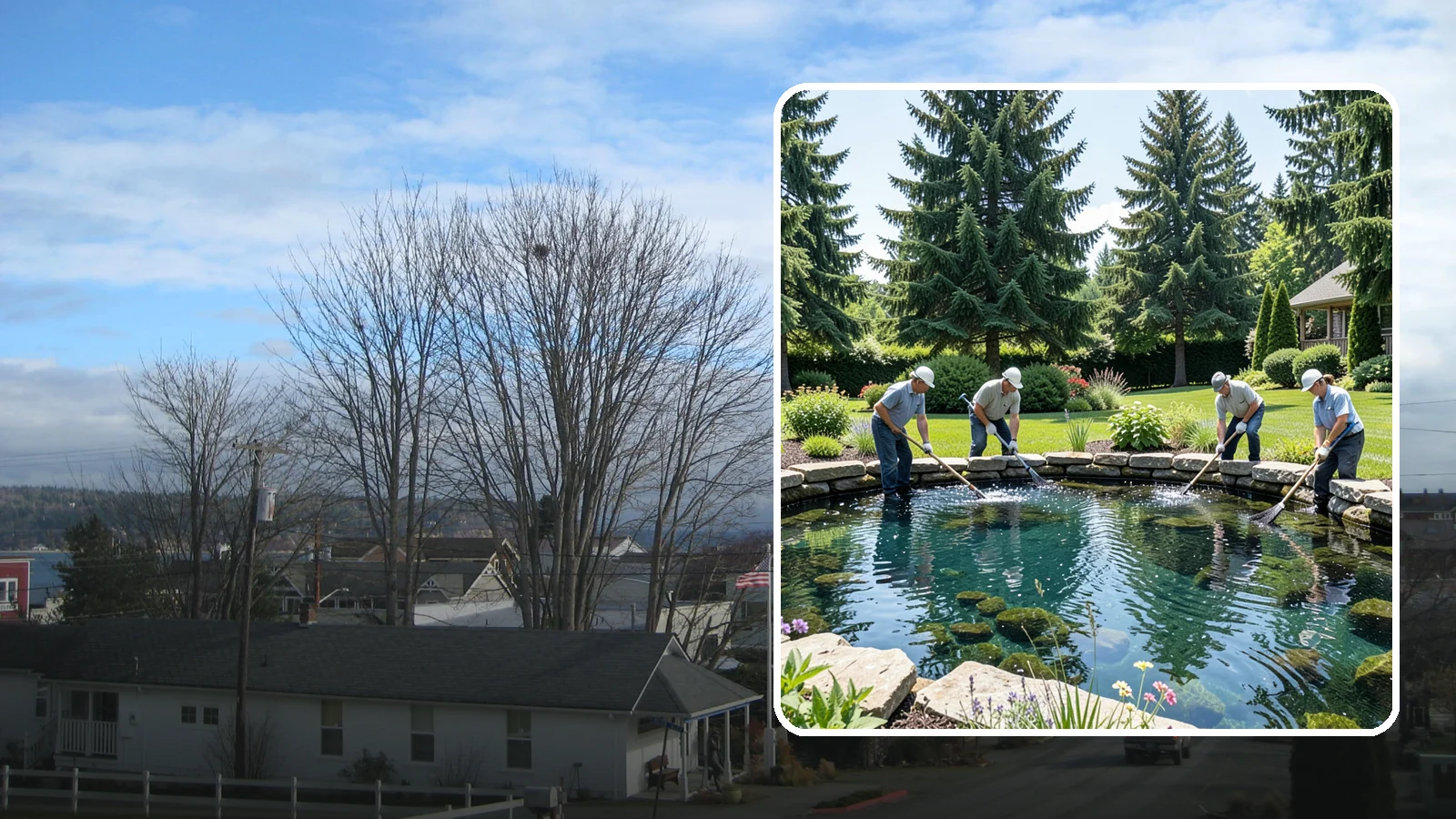 Pond Cleaning in Langley, Island County, WA - Deep pond cleanouts that remove muck, algae, and debris to restore clear, healthy water.