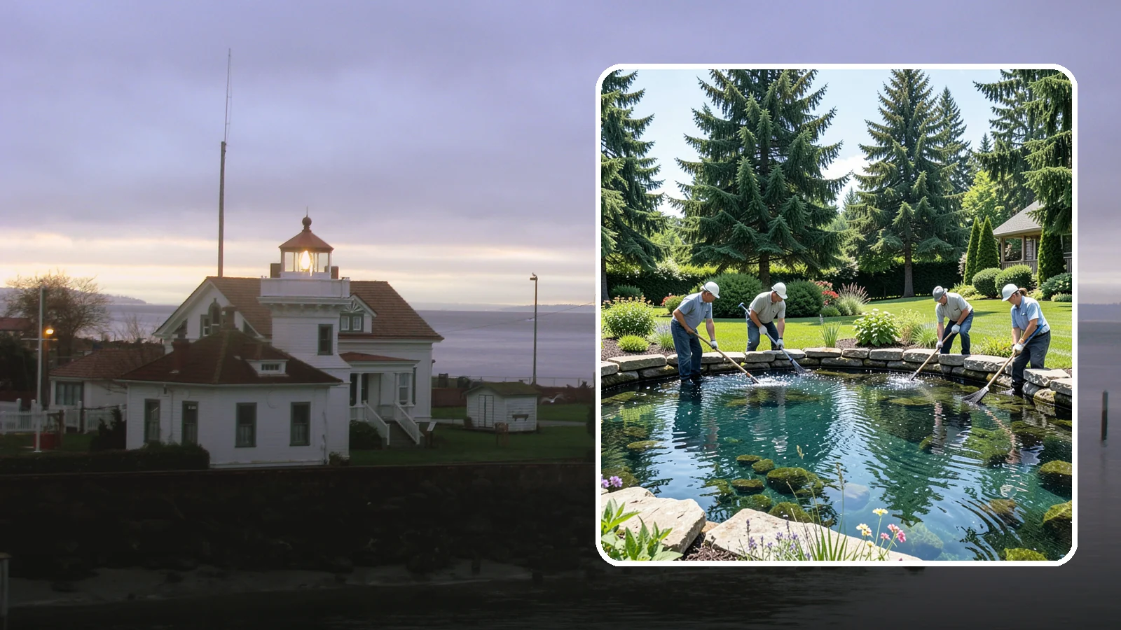 Pond Cleaning in Mukilteo, Snohomish County, WA - Deep pond cleanouts that remove muck, algae, and debris to restore clear, healthy water.