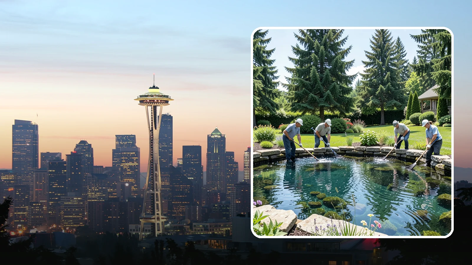 Pond Cleaning in Seattle, King County, WA - Deep pond cleanouts that remove muck, algae, and debris to restore clear, healthy water.