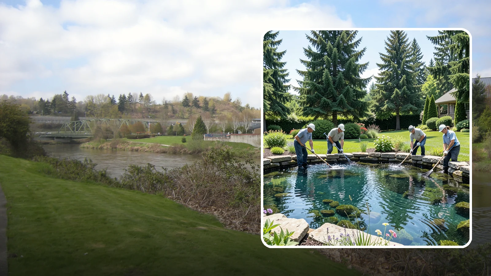 Pond Cleaning in Tukwila, King County, WA - Deep pond cleanouts that remove muck, algae, and debris to restore clear, healthy water.