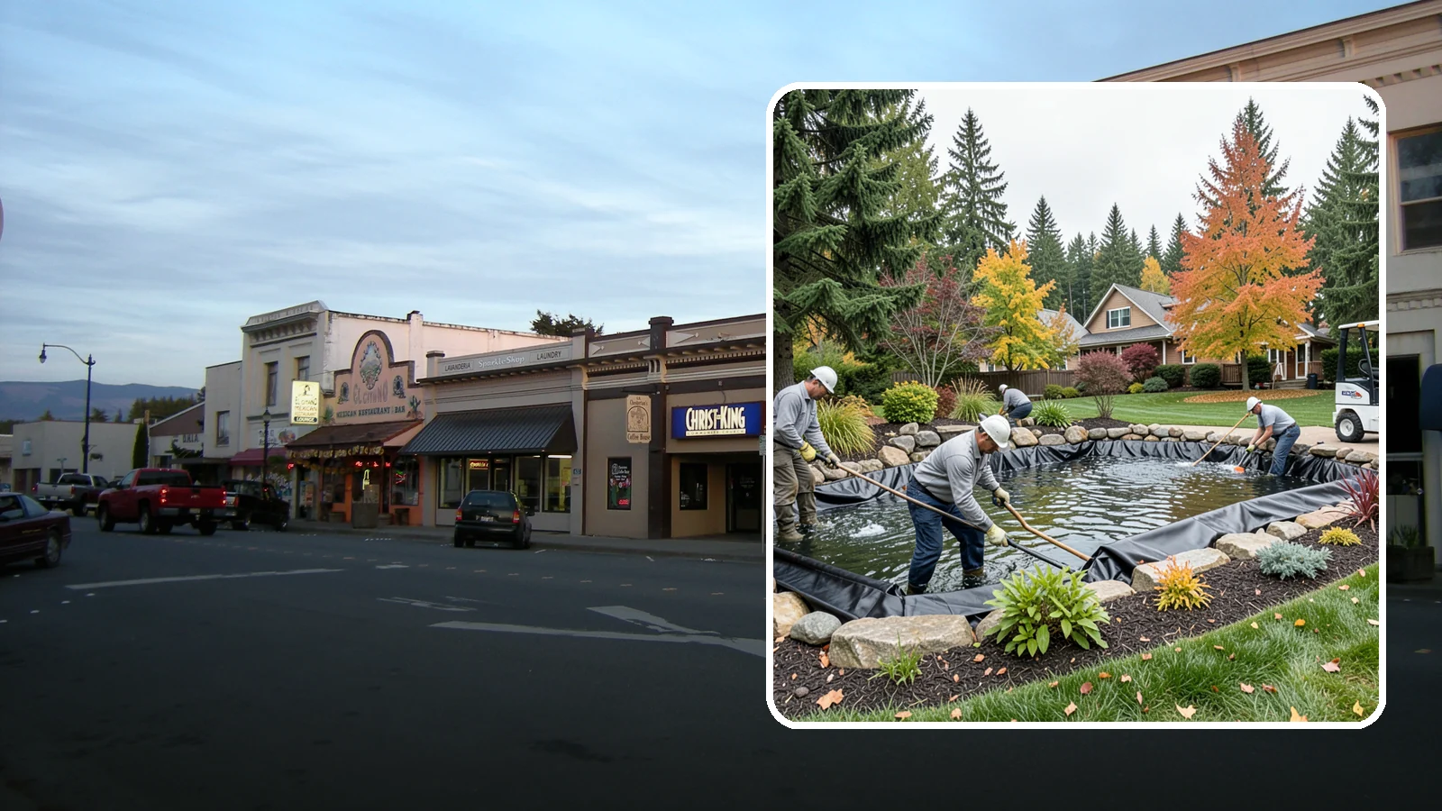 Pond Liner Replacement in Burlington, Skagit County, WA - We remove failed pond liners and install new, properly sized liners for a watertight, long-lasting feature.
