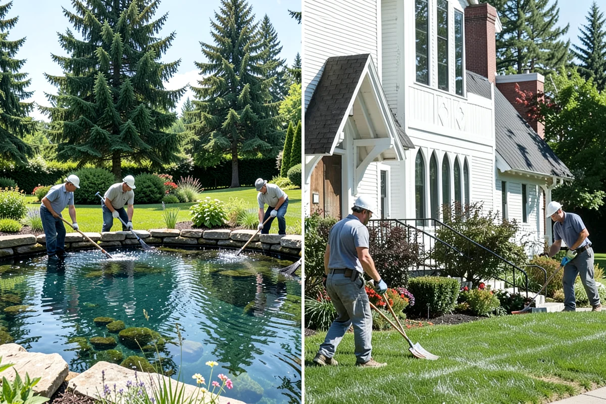 Pond Liner Replacement in Concrete, Skagit County, WA - Drain the pond and relocate fish and plants