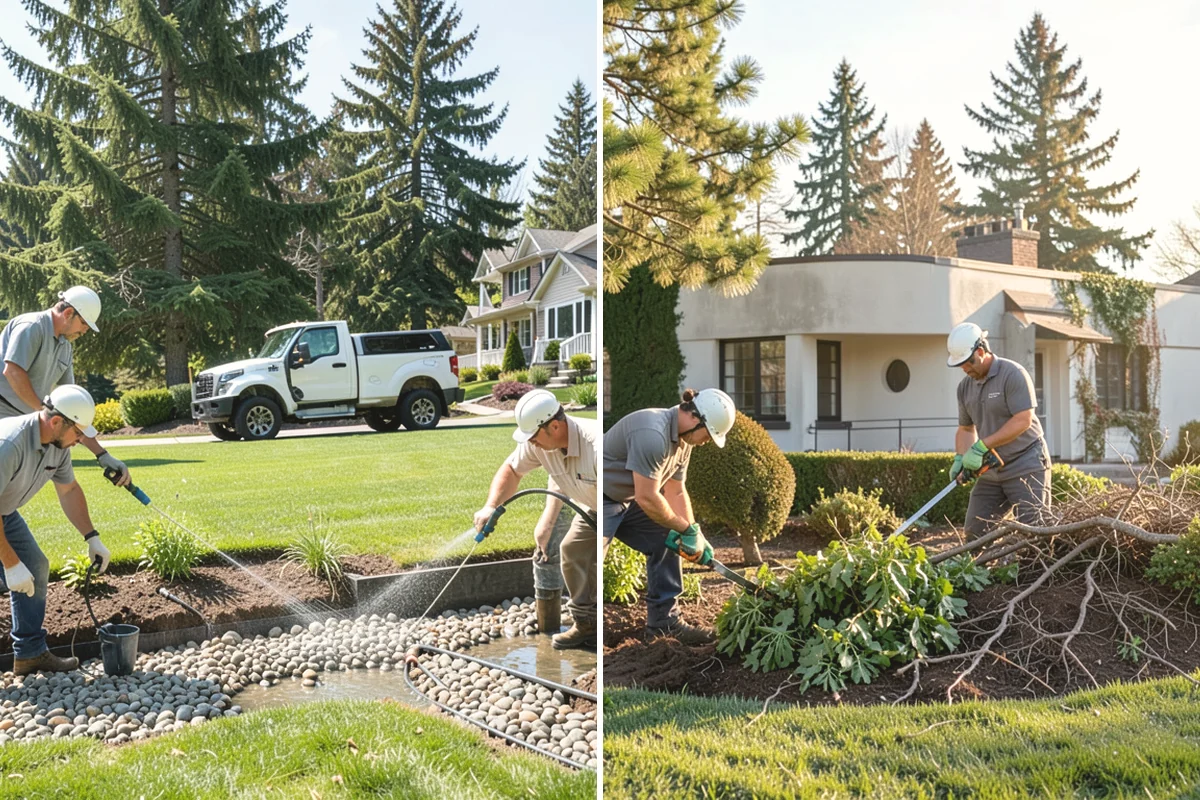Pond Liner Replacement in Mercer Island, King County, WA - Drain the pond and relocate fish and plants