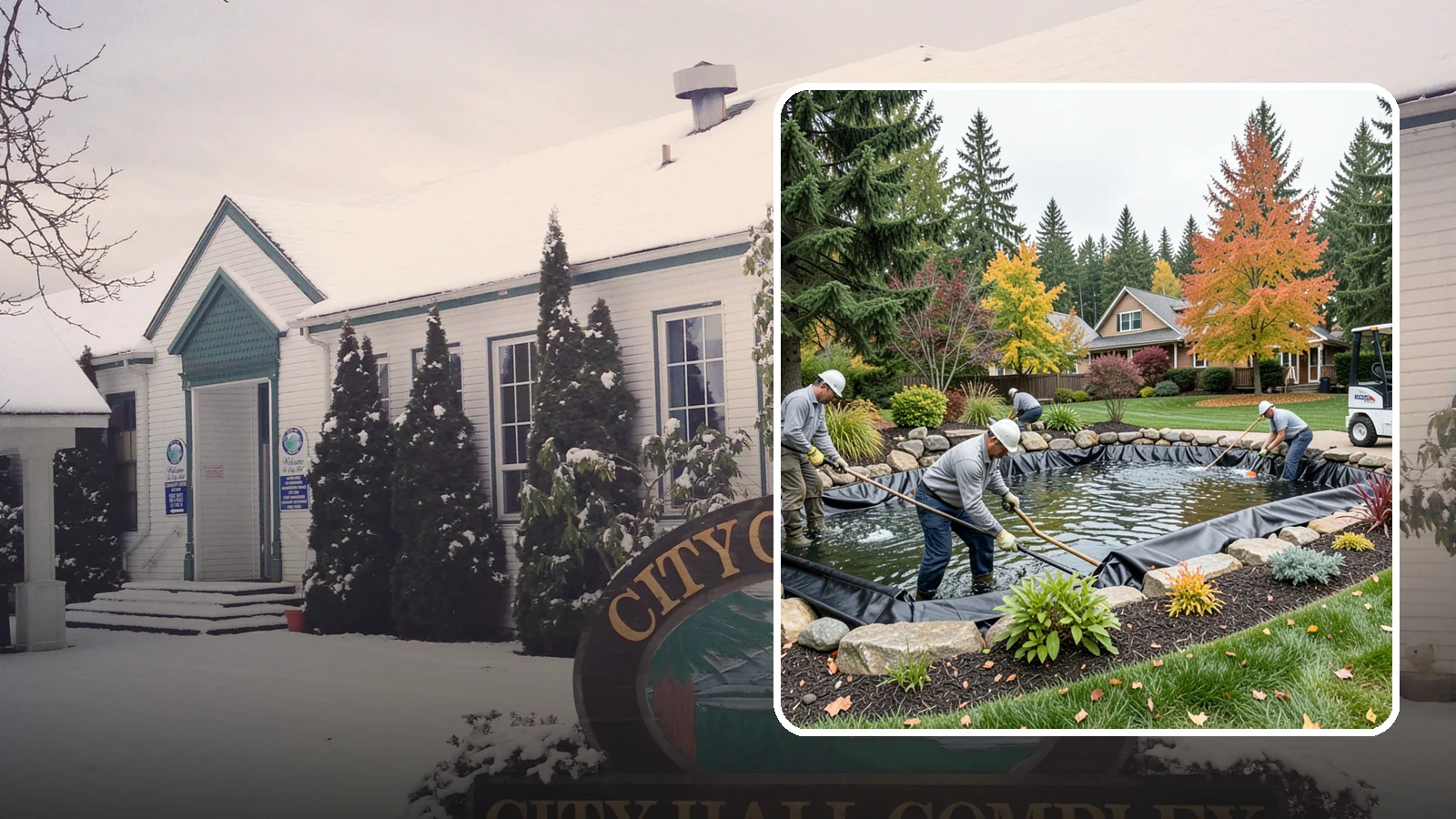 Pond Liner Replacement in Pacific, King County, WA - We remove failed pond liners and install new, properly sized liners for a watertight, long-lasting feature.
