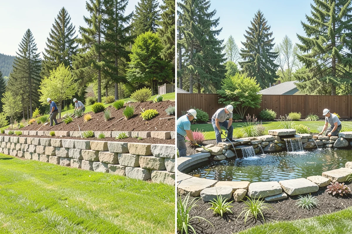 Pond Liner Replacement in Stanwood, Snohomish County, WA - Drain the pond and relocate fish and plants