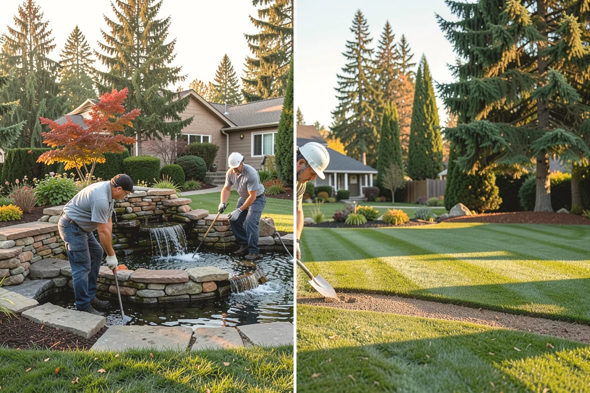 Pond Liner Replacement in Tukwila, King County, WA - Drain the pond and relocate fish and plants