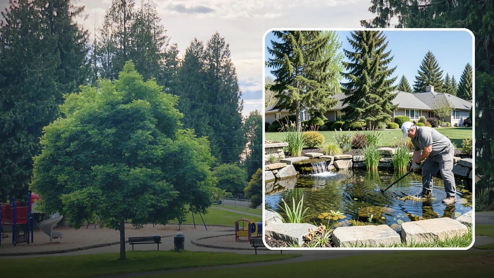 Pond Maintenance in Bonney Lake, Pierce County, WA - Ongoing pond maintenance that keeps water clear, features running, and the ecosystem healthy year-round.