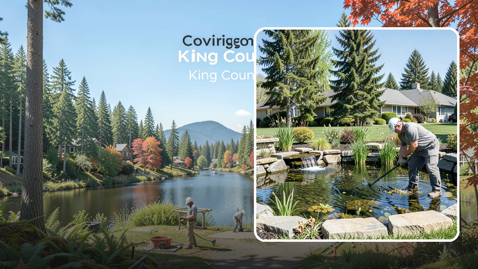 Pond Maintenance in Covington, King County, WA - Ongoing pond maintenance that keeps water clear, features running, and the ecosystem healthy year-round.