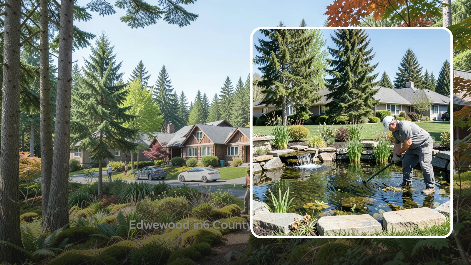 Pond Maintenance in Edgewood, Pierce County, WA - Ongoing pond maintenance that keeps water clear, features running, and the ecosystem healthy year-round.