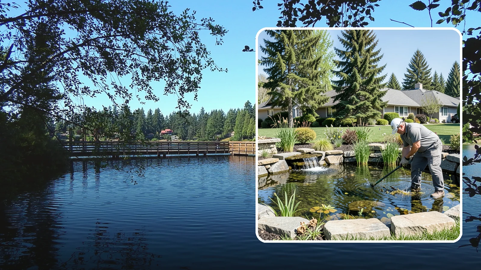 Pond Maintenance in Federal Way, King County, WA - Ongoing pond maintenance that keeps water clear, features running, and the ecosystem healthy year-round.