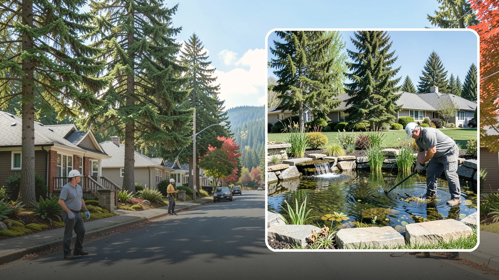 Pond Maintenance in Hunts Point, King County, WA - Ongoing pond maintenance that keeps water clear, features running, and the ecosystem healthy year-round.