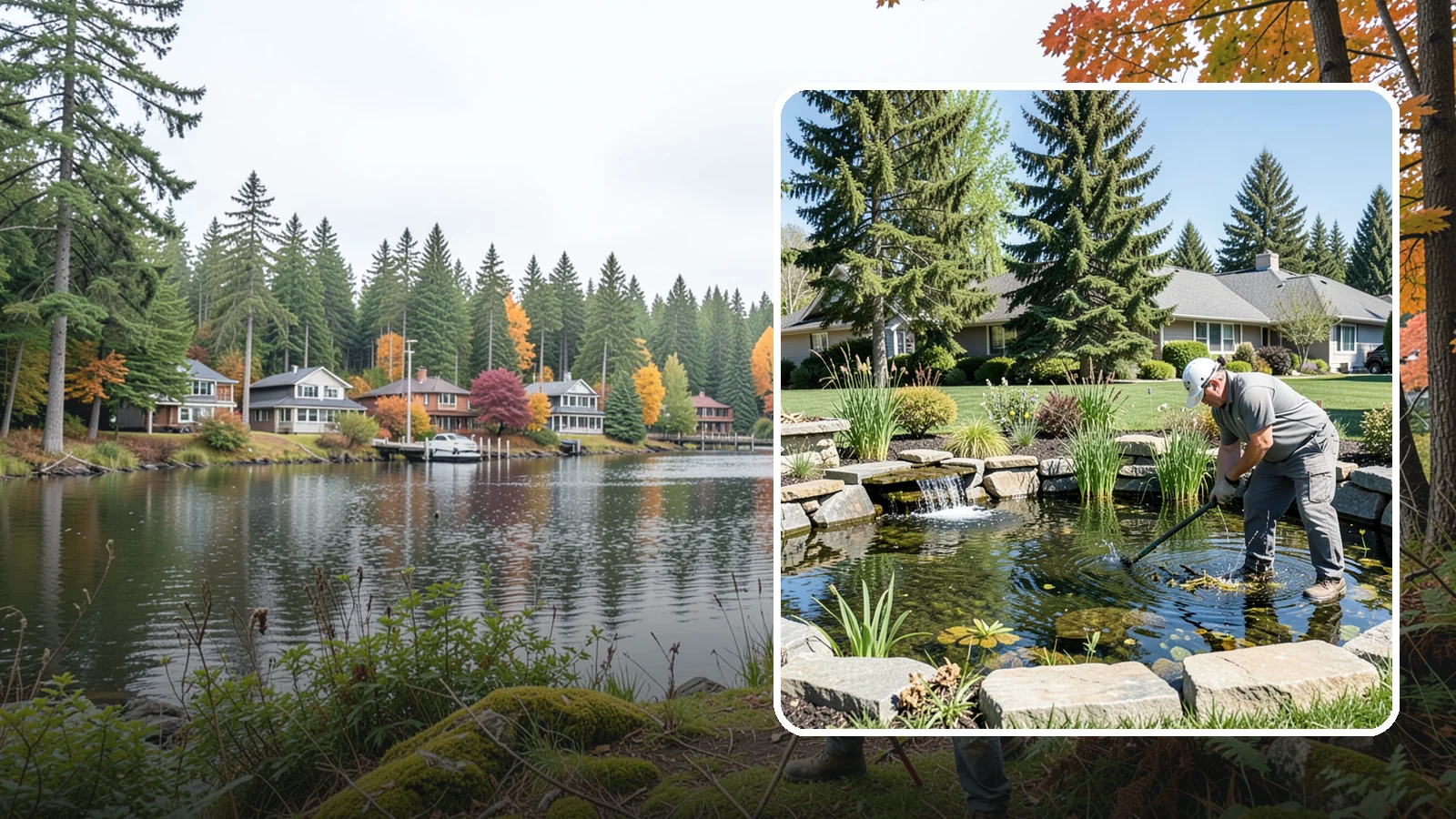 Pond Maintenance in La Conner, Skagit County, WA - Ongoing pond maintenance that keeps water clear, features running, and the ecosystem healthy year-round.