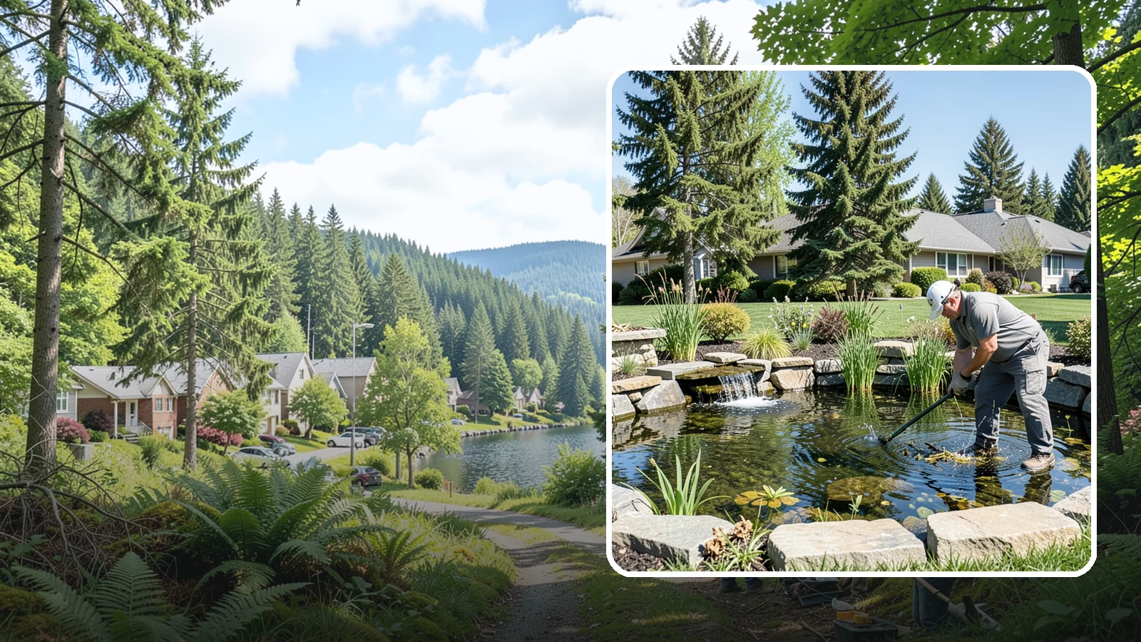 Pond Maintenance in Lake Forest Park, King County, WA - Ongoing pond maintenance that keeps water clear, features running, and the ecosystem healthy year-round.