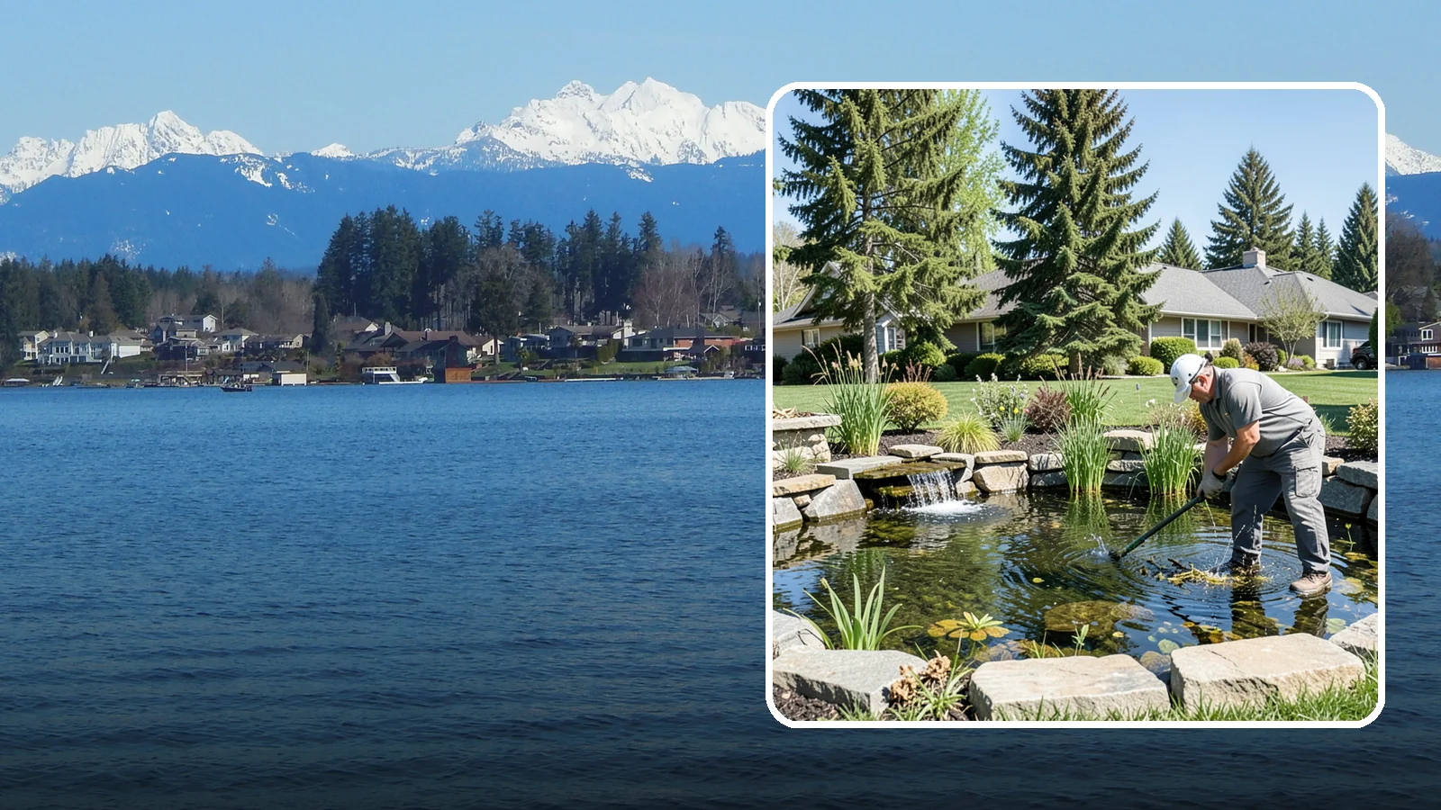 Pond Maintenance in Lake Stevens, Snohomish County, WA - Ongoing pond maintenance that keeps water clear, features running, and the ecosystem healthy year-round.