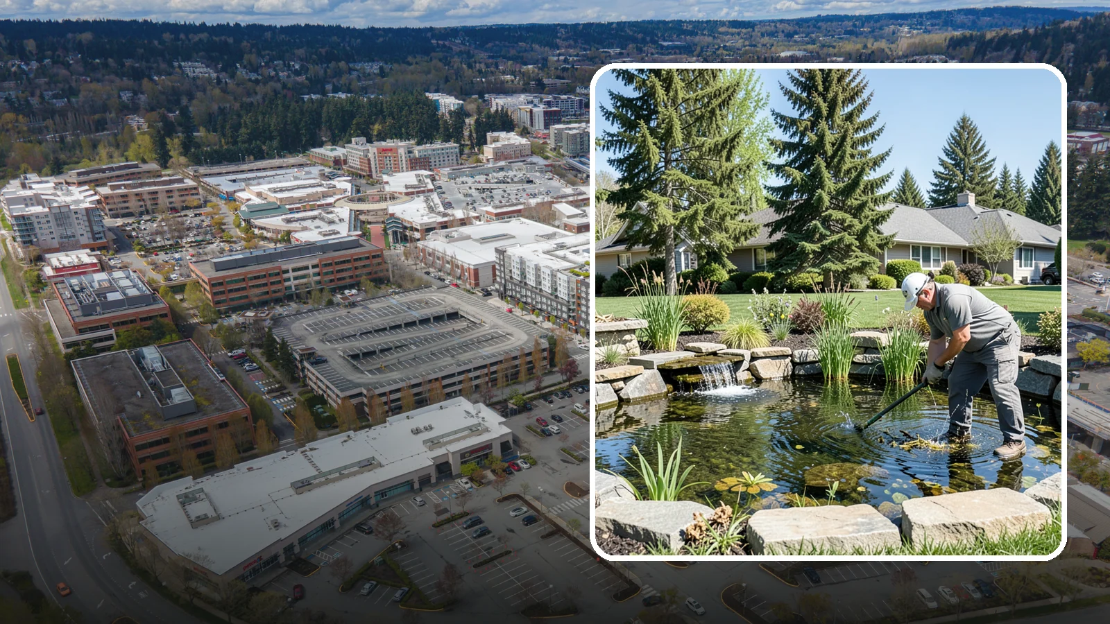 Pond Maintenance in Redmond, King County, WA - Ongoing pond maintenance that keeps water clear, features running, and the ecosystem healthy year-round.