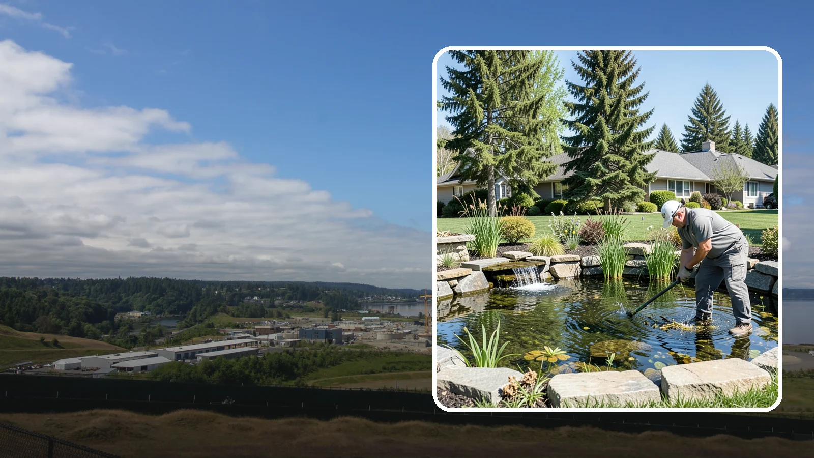 Pond Maintenance in University Place, Pierce County, WA - Ongoing pond maintenance that keeps water clear, features running, and the ecosystem healthy year-round.