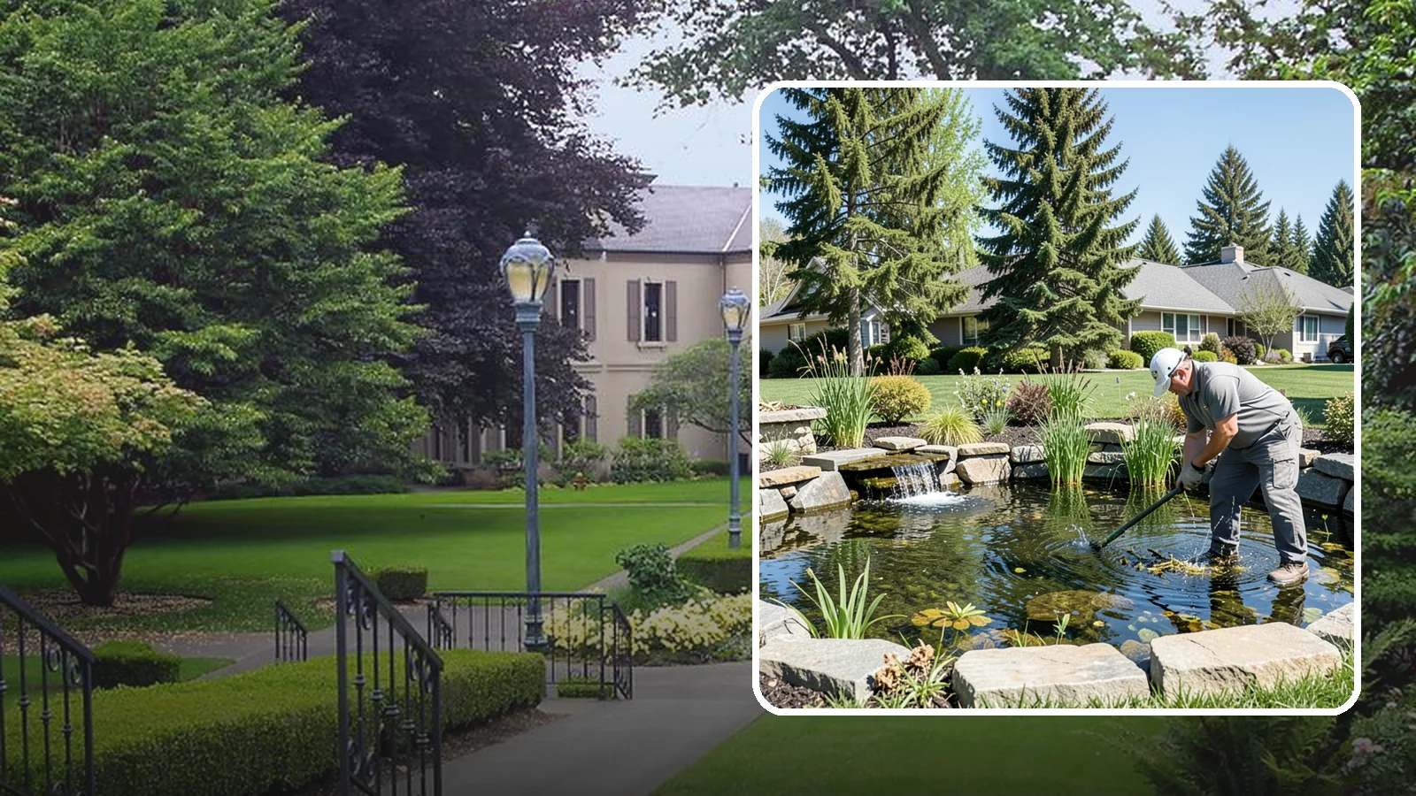 Pond Maintenance in Woodinville, King County, WA - Ongoing pond maintenance that keeps water clear, features running, and the ecosystem healthy year-round.