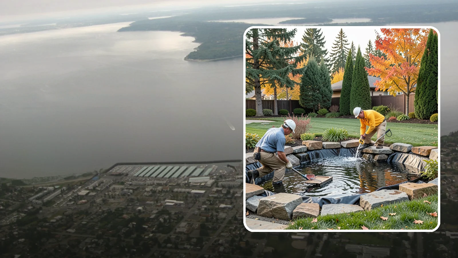 Pond Repair in Des Moines, King County, WA - We diagnose and fix leaks, pump failures, and structural issues to bring struggling ponds back to full health.