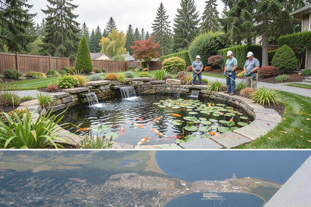 Pond Repair in Oak Harbor, Island County, WA - Repairs are easiest in the drier spring-through-fall months when ponds can be partially drained without contending with constant...