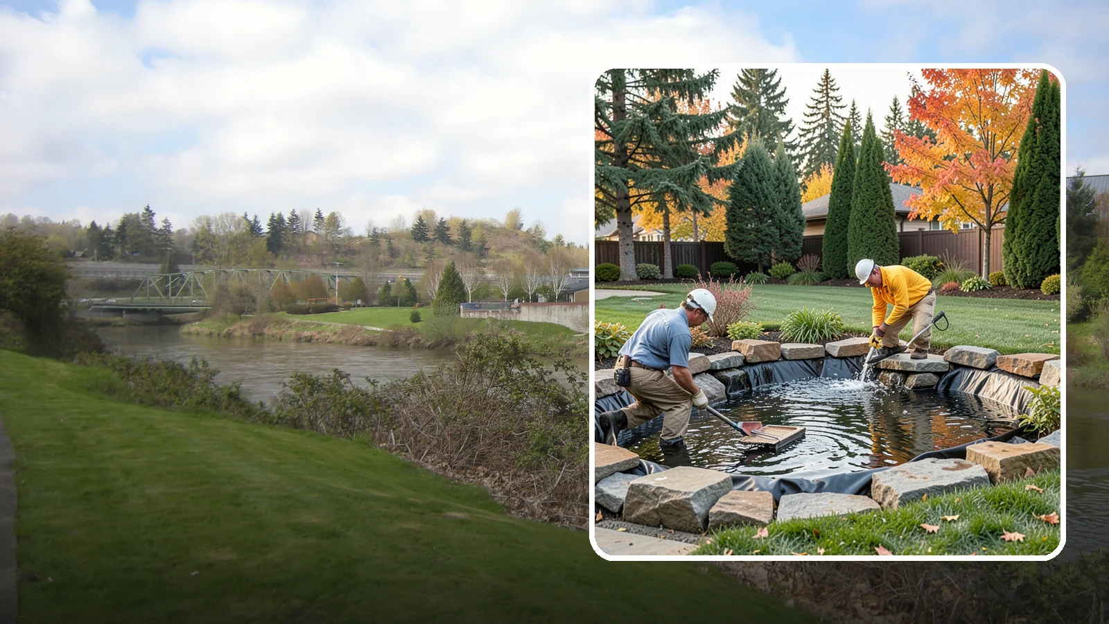 Pond Repair in Tukwila, King County, WA - We diagnose and fix leaks, pump failures, and structural issues to bring struggling ponds back to full health.
