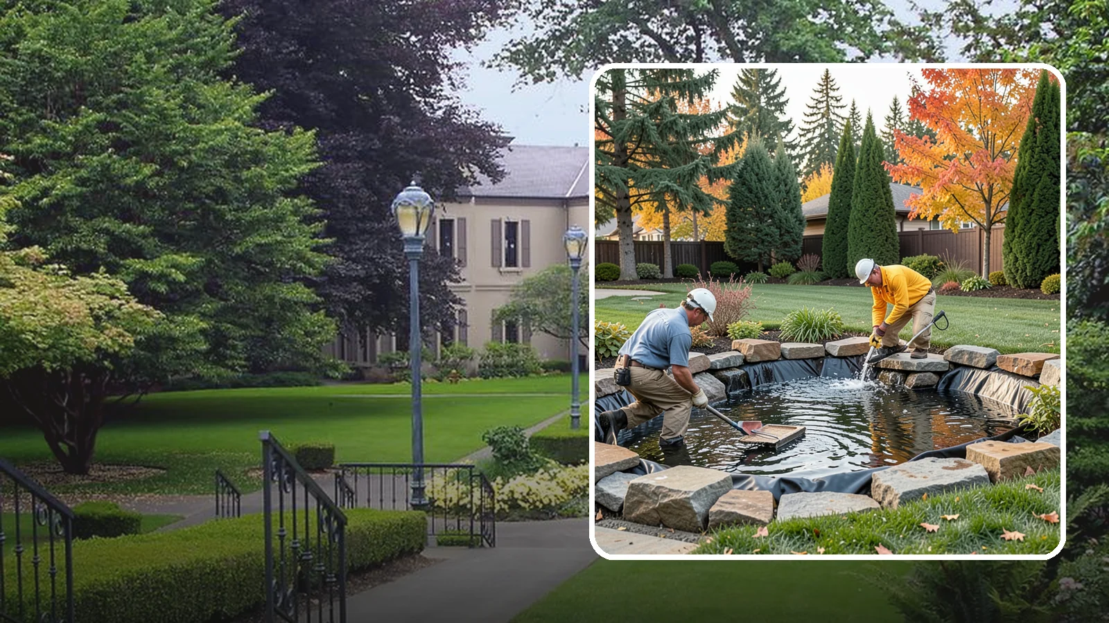 Pond Repair in Woodinville, King County, WA - We diagnose and fix leaks, pump failures, and structural issues to bring struggling ponds back to full health.
