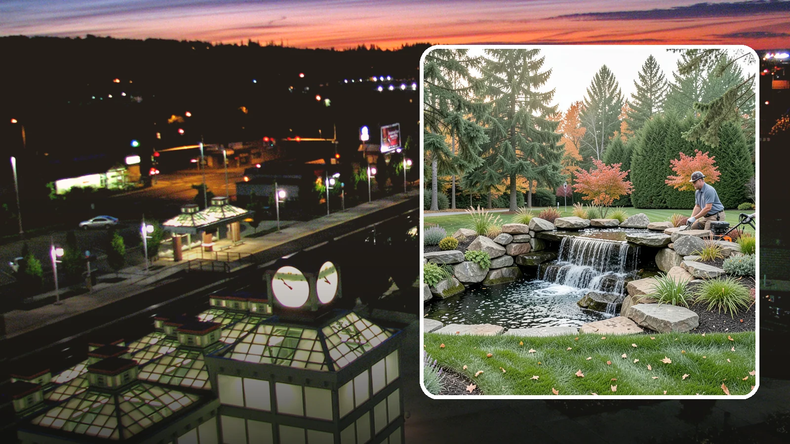 Pondless Waterfall in Auburn, King County, WA - Disappearing waterfalls that deliver the sound and beauty of moving water with no open pond to maintain.