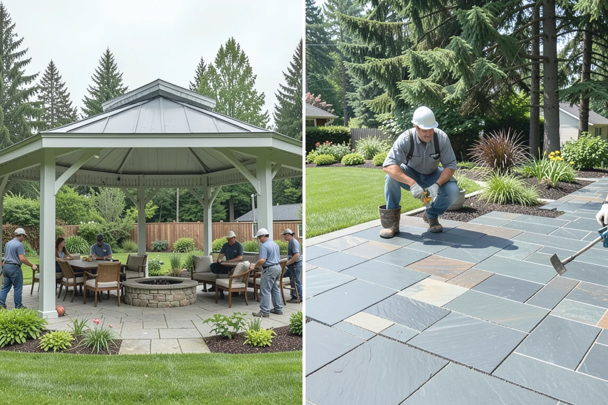 Pondless Waterfall in Auburn, King County, WA - Design the waterfall and stream path