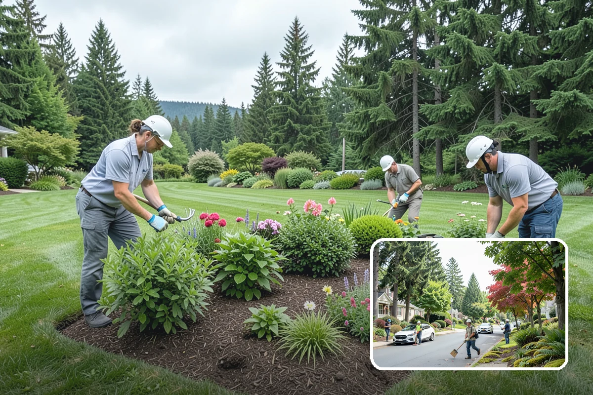 Pondless Waterfall in Beaux Arts Village, King County, WA - Beauty and sound, no open pond