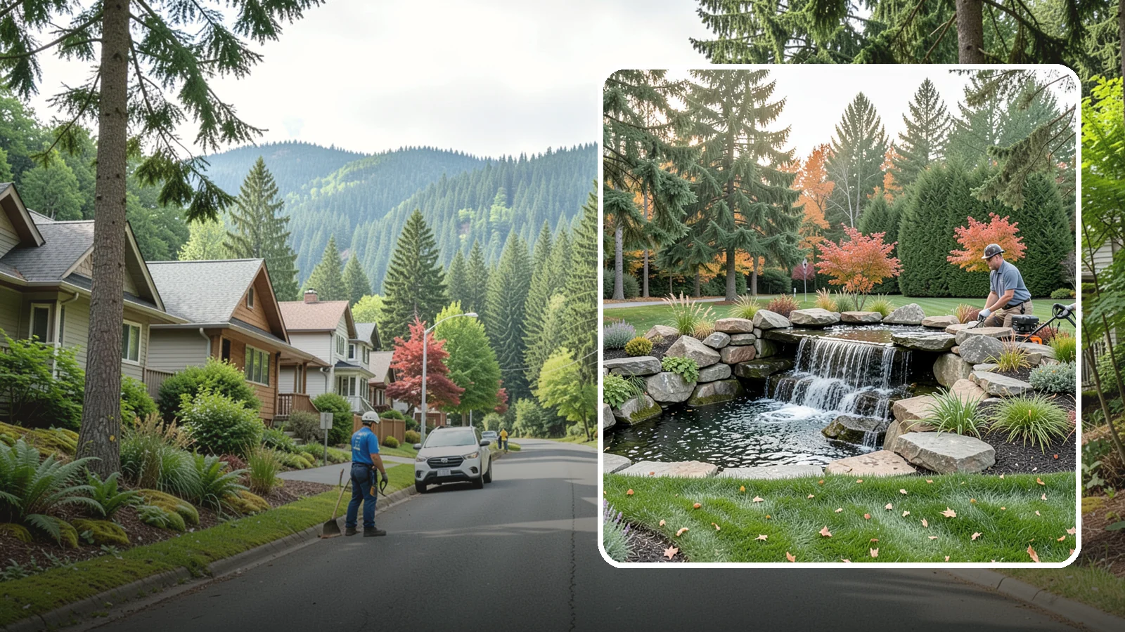 Pondless Waterfall in Darrington, Snohomish County, WA - Disappearing waterfalls that deliver the sound and beauty of moving water with no open pond to maintain.