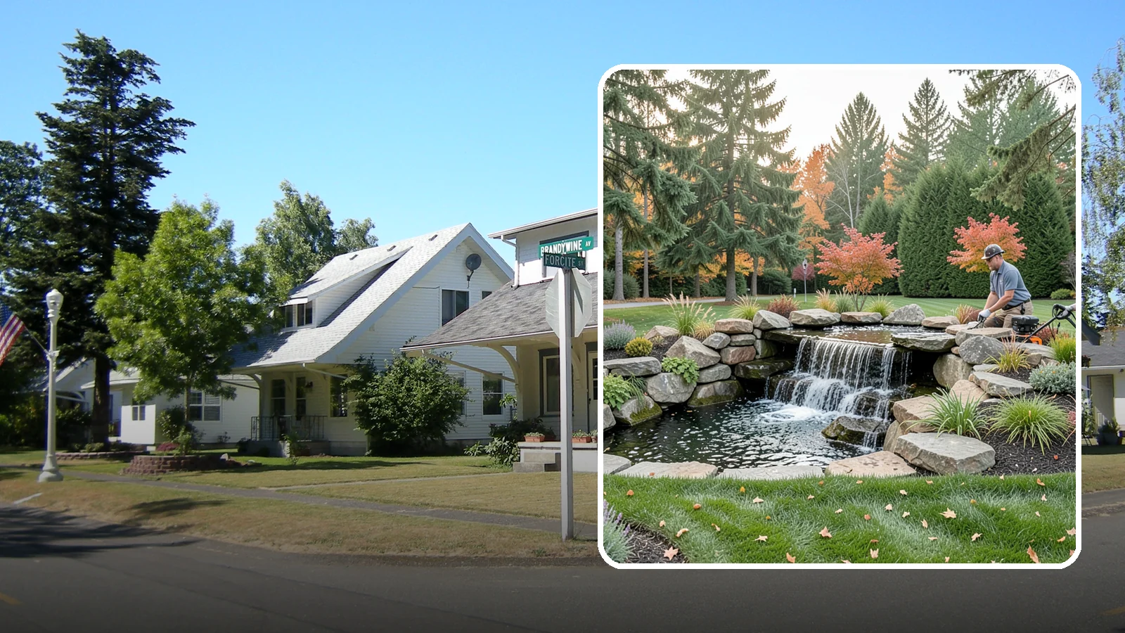 Pondless Waterfall in DuPont, Pierce County, WA - Disappearing waterfalls that deliver the sound and beauty of moving water with no open pond to maintain.