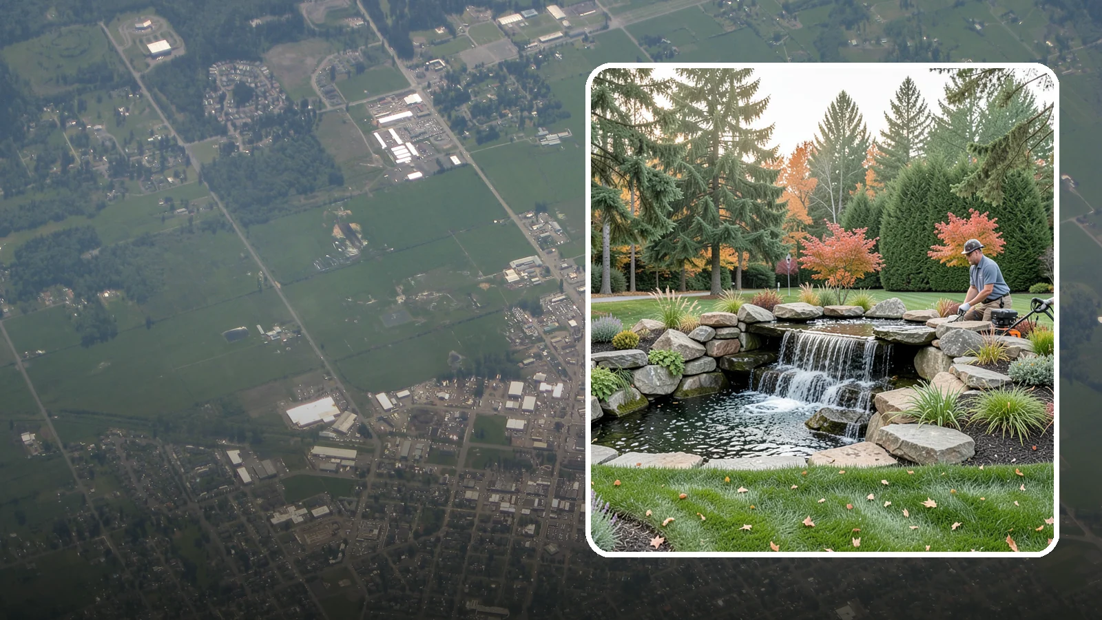 Pondless Waterfall in Enumclaw, King County, WA - Disappearing waterfalls that deliver the sound and beauty of moving water with no open pond to maintain.